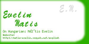 evelin matis business card